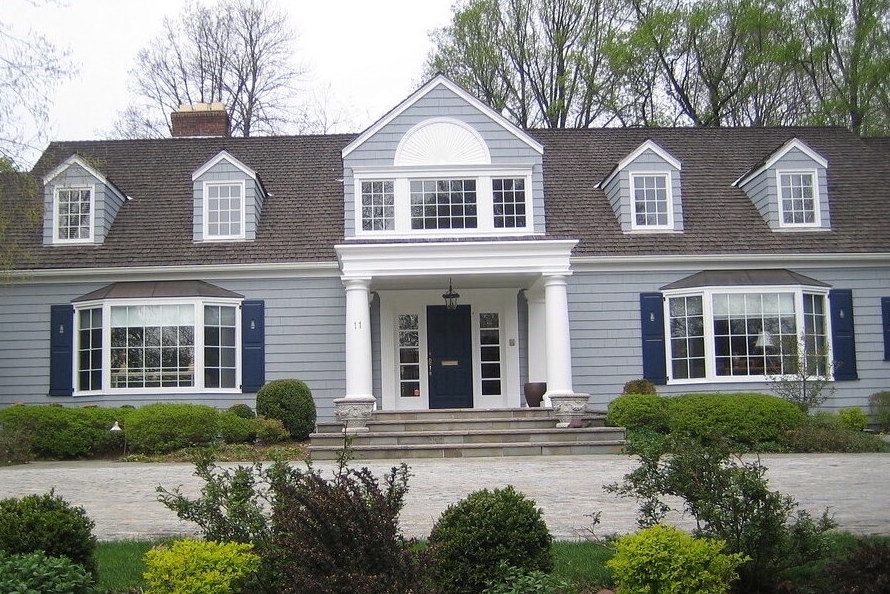 exterior of freshly painted home