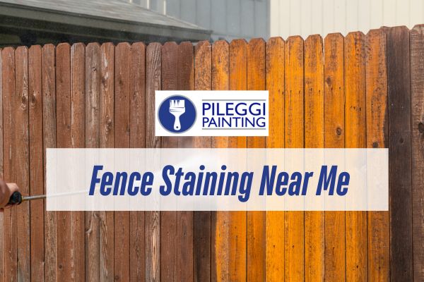 painted deck with a caption Deck Staining Near Me