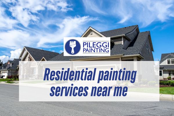 residential house with a caption Residential painting services near me