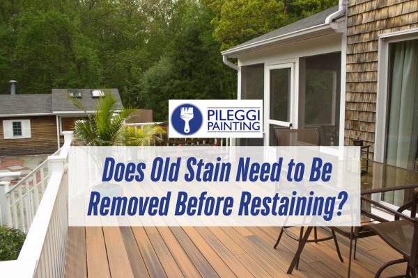 stained deck with a caption Does Old Stain Need to Be Removed Before Restaining?