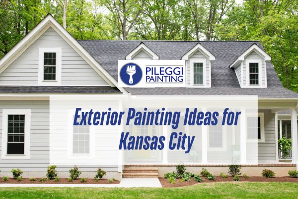 white painted exterior house with a caption Exterior Painting Ideas for Kansas City